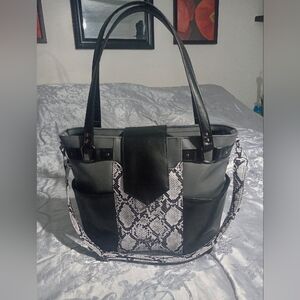 Stylish Faux Snakeskin Bag, Purse, Tote Bag,  Spacious, Gift